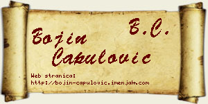 Bojin Capulović vizit kartica